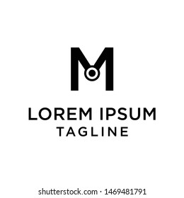 technology initial Letter M Logo design template