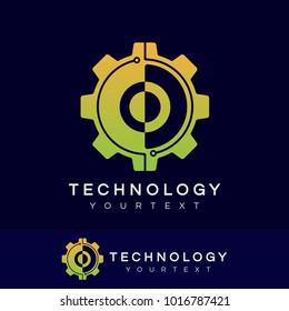 technology initial Letter O Logo design
