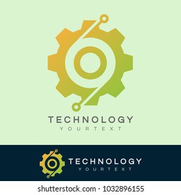 technology initial Letter O Logo design