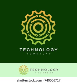 technology initial Letter O Logo design