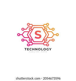 Technology Initial Letter S Logo Design Template Element.