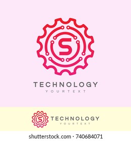 technology initial Letter S Logo design