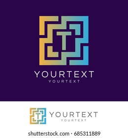 technology initial Letter T Logo design
