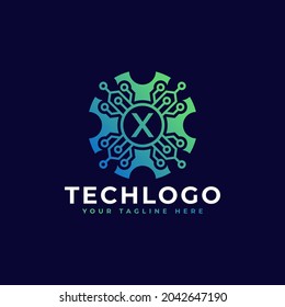 Technology Initial Letter X Logo Design Template Element.