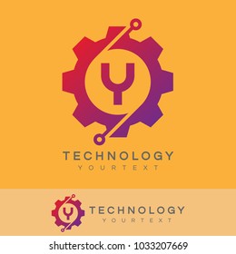 technology initial Letter Y Logo design