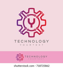 technology initial Letter Y Logo design