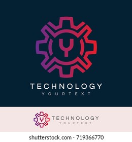 technology initial Letter Y Logo design