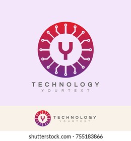 technology initial Letter Y Logo design