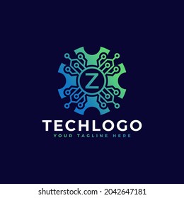 Technology Initial Letter Z Logo Design Template Element.