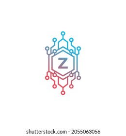 Technology Initial Letter Z Logo Design Template Element.
