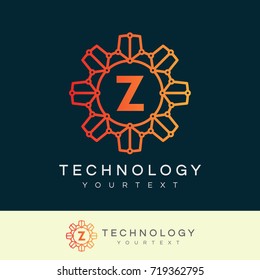 technology initial Letter Z Logo design