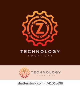 technology initial Letter Z Logo design