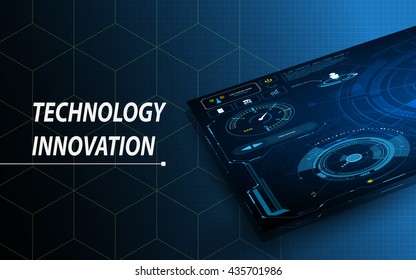technology innovation background digital computer sci fi design