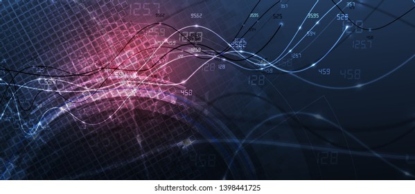 Technology innovation background, idea of global business solution