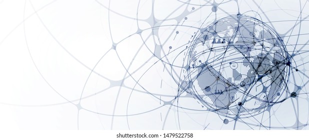 Technology innovation background, idea of global business solution