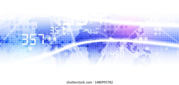 Technology innovation background, idea of global business solution