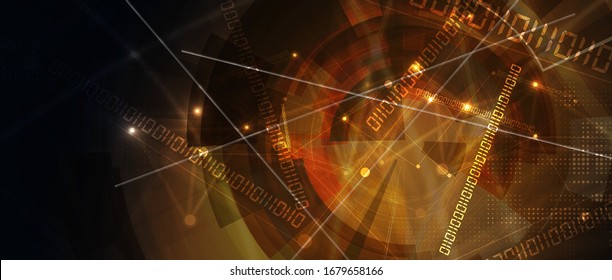Technology innovation background, idea of global business solution