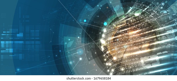 Technology innovation background, idea of global business solution