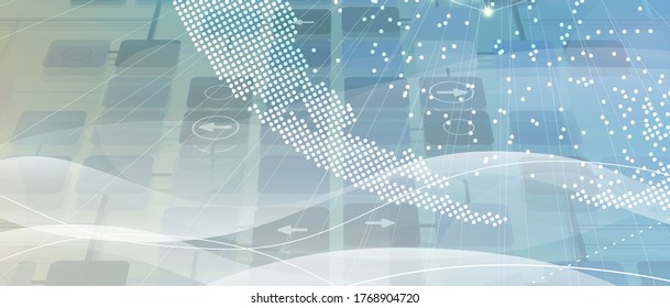Technology innovation background, idea of global business solution