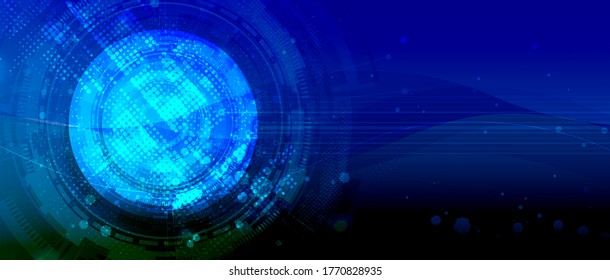 Technology innovation background, idea of global cyber business solution