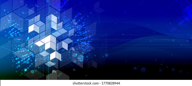 Technologie-Innovationshintergrund, Idee einer globalen Cybergeschäftslösung