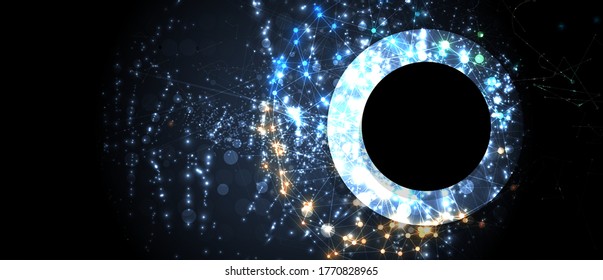 Technology innovation background, idea of global cyber business solution