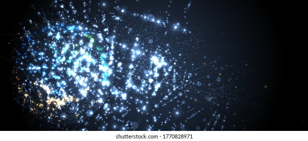 Technology innovation background, idea of global cyber business solution