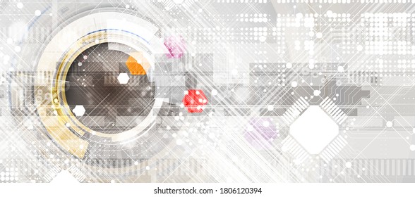 Technology innovation background, idea of global business solution