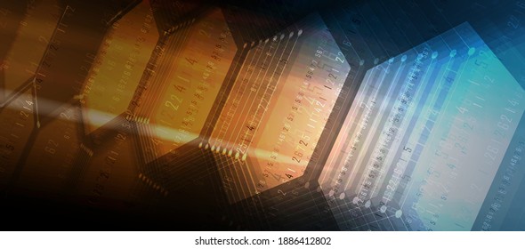 Technology innovation background, idea of global business solution
