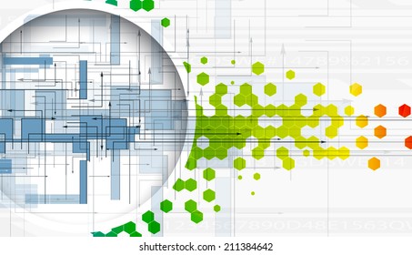 Technology innovation background, idea of global business solution