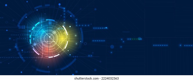 Technology innovation background, idea of global business solution