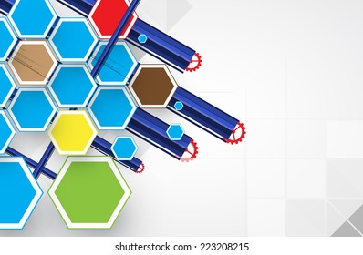 Technology innovation background, idea of global business solution