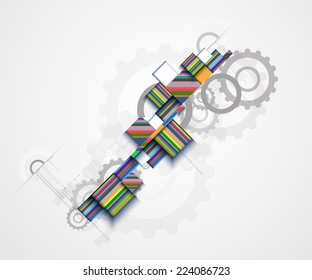 Technology innovation background, idea of global business solution