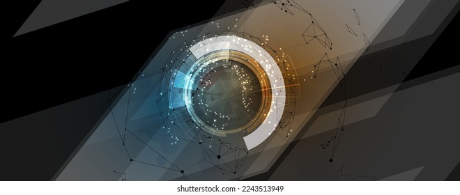 Technology innovation background, idea of global business solution