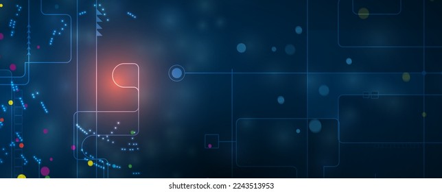 Technology innovation background, idea of global business solution