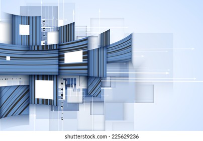 Technology innovation background, idea of global business solution