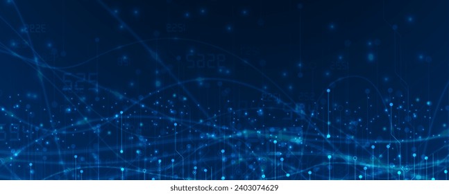 Technology innovation background, idea of global business solution. Vector Art