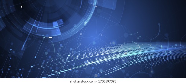Technology innovation cyber  background, idea of global business solution