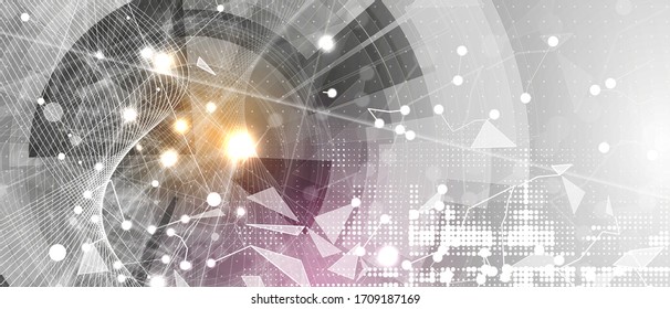 Technology innovation cyber  background, idea of global business solution