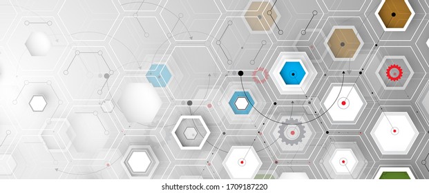 Technology innovation cyber  background, idea of global business solution