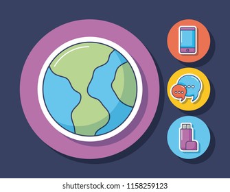 Technology and innovation design icon vector ilustration