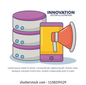 Technology and innovation design icon vector ilustration