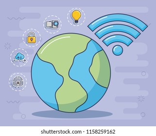 Technology and innovation design icon vector ilustration