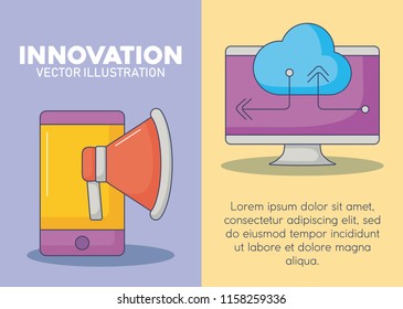 Technology and innovation design icon vector ilustration