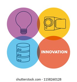 Technology and innovation design icon vector ilustration