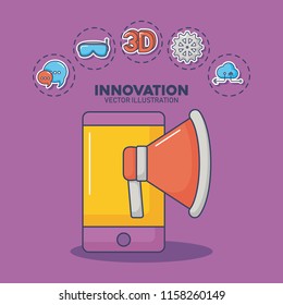 Technology and innovation design icon vector ilustration