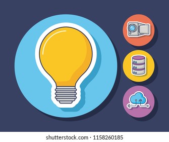 Technology and innovation design icon vector ilustration