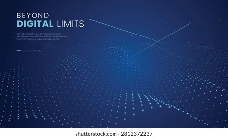 Technology Innovation Digital Network Motion And Abstract Light Trails Form A Dynamic Spiral For Future Communication, Creative Engineering, Data Flow, And Modern Visual Design. Vector Illustration.