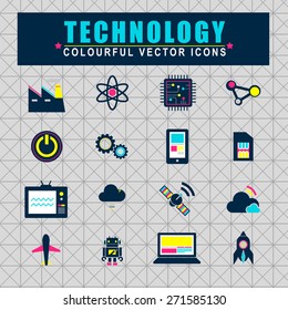 Technology Innovation Electronics Motivation Icons Concept