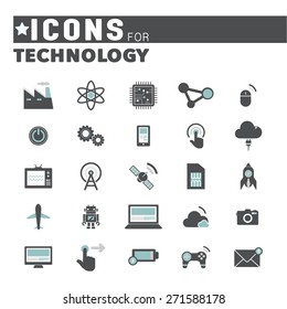 Concepto de Iconos de Motivación Electrónica de Innovación Tecnológica